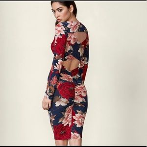 Open Back Floral Dress